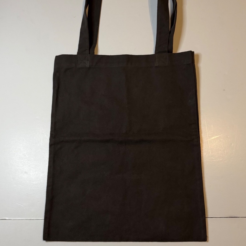 Rick Owens Canvas Tote Bag Embroidered Logo Minimalist Shopper